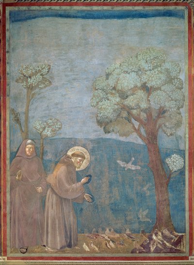 St. Franciscus Predikt tot de Vogels, 1297-99 door Giotto di Bondone